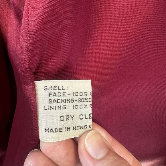 Vintage Blazer Woman's Size 16 (Large) Velvet Fraternity Boyfriend Blazer Lined - Picture 11 of 12